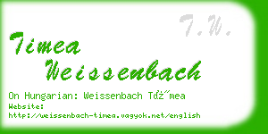 timea weissenbach business card